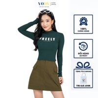 Áo YODY Thu Đông Nữ Kiểu Dáng Ôm Sát In Chữ Trẻ Trung ATN5130