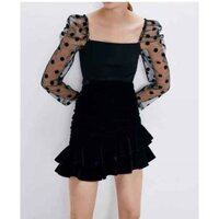 Áo Zara borip tay voan tiểu thư