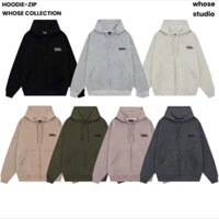 Áo ZIP HOODIE BOXY - Áo khoác ZIP WHOSECOMPANY dây kéo dập nổi