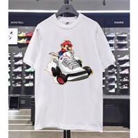 Aois thun nam nữ hình mario  giày