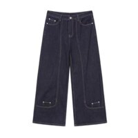 Aokang Deconstruction Reverse Wear Design Quần jean ống rộng