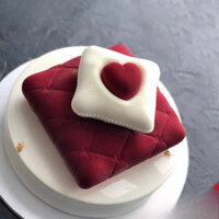 Aoko15 Khuôn Silicon Tình Yêu Hình Trái Tim Ngày Lễ Tình Nhân Bánh Nhỏ Mousse Pudding Khuôn A1014