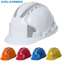 AOLAMEGS Công trường xây dựng Mũ bảo hiểm an toàn V Loại chống đập Bảo vệ dày và thoáng khí