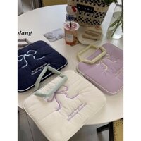 Aolang Túi đựng máy tính Hàn Quốc ins dễ thương thêu nơ ipad máy tính bảng 11 / 13 / 15 inch túi đựng máy tính xách tay