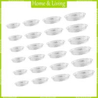 Aoto 24 Miếng Lót Hoa Trong Suốt Đế Lót Ly Tròn Nhựa Cây Nhỏ Giọt Khay Cho Cây mọng Nước Và Cây Trồng Nhà 6 8 10 12inch