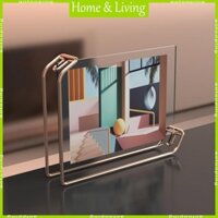 Aoto Acrylic Khung Ảnh Trong Suốt Đứng Để Bàn Khung Ảnh Giá Đỡ Ảnh Tài Liệu Ký Menu Hiển Thị Chân Đế