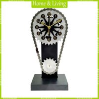Aoto Đồng hồ để bàn cổ điển Bánh răng sắt thời gian Dây chuyền hình dạng Đồng hồ để bàn