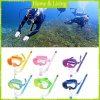 Aoto Trẻ Em Unisex Kính Bơi Chống Sương Mù Lặn Khô Top Bộ Combo Ống Thở