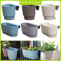 Aoto Treo Tường Nhựa Chậu Cây Chậu Hoa Vườn Ngoài Trời Chậu Trồng Giỏ Nhỏ