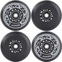 AOWISH 4-Pack Inline Skate Wheels Outdoor Asphalt Formula 90A Aggressive Blades Roller Skates Replacement Wheels with Speed Bearings ABEC 9 and Spa...
