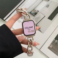 Áp dụng cho Huawei Watch Fit 3 21 1 Dây đeo kim loại chuỗi Denim Ins Dây đeo cổ tay tất cả trong một sáng tạo