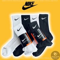 ⚡️[Pack 3 Cái] - Tất/Vớ NlKE Cổ Cao Bản Đẹp 2 Màu Đen Trắng, Vớ Nike Cổ Hight