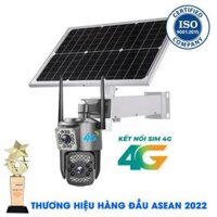 APP V380 – Camera Năng Lượng Mặt Trời 4G Ống Kính Kép Tấm Pin Năng Lượng 40W