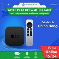 Apple TV 4K Gen 6 HDR 64GB Lan/Wifi Tích Hợp Siri Điều Khiển Từ Xa