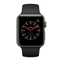 Apple Watch S3 LTE 42mm viền nhôm dây cao su đen S3 LTE42