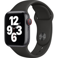 Apple Watch SE LTE 40mm Vỏ nhôm Dây cao su Đen