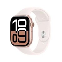 Apple Watch Series 10 4G 46mm Rose Gold Aluminum Case with Light Blush Sport Band dùng được eSim
