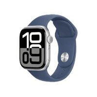 Apple Watch Series 10 GPS 42mm Silver Aluminium Case with Denim Sport Band - S/M MWWA3SA/A
