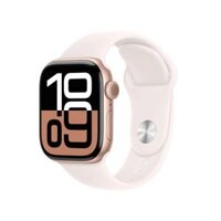 Apple Watch Series 10 GPS 42mm Rose Gold Aluminum Case with Light Blush Sport Band