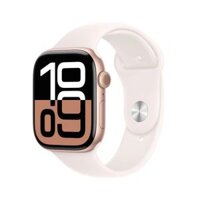 Apple Watch Series 10 GPS 46mm Rose Gold Aluminum Case with Light Blush Sport Band
