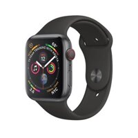 Apple Watch Series 4 - 44mm - GPS+Cellular - Space Black Stainless Steel/ Black Sport Band MTV52