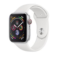 Apple Watch Series 4 GPS + Cellular 40mm Silver Aluminum Case with White Sport Band