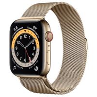Apple Watch Series 6 44mm Gold Stainless Steel Case with Gold Milanese Loop ( GPS + CELLULAR)