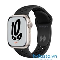 Apple Watch Series 7 – 45mm – GPS – Viền nhôm starlight, Dây Nike Đen- NewSeal