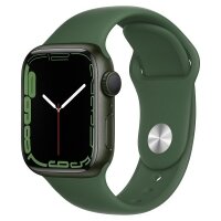 Apple Watch Series 7 GPS 41mm Green Aluminium Case with Clover Sport Band MKNF3