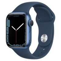 Apple Watch Series 7 GPS 45mm Blue Aluminium Case with Abyss Blue Sport Band MKN83VN/A