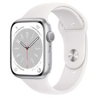 Apple Watch Series 8 45mm Silver Aluminum Case with White Sport Band ( GPS)