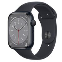 Apple Watch Series 8 GPS Vỏ Nhôm màu Đêm Xanh Thẳm 45mm với Dây Đeo Thể Thao màu Đêm Xanh Thẳm - Loại Thông Thường