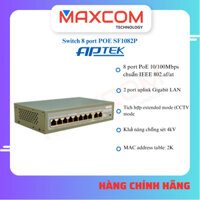 APTEK SF1082P - Switch 8 port PoE & 2 Uplink Gigabit