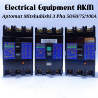 Aptomat 3 Pha Mitsubishi,Fuji 50A~75A~100A~150A~200A~250A (Hàng Nhật Đã Qua Sử Dụng- Mới 75-90%)