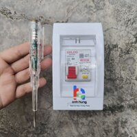 Aptomat 40A 1P+N RCBO DELIXI chống giật, chống quá tải, chập cháy rò điện - Kèm Hộp Đựng có nắp + Tặng Bút Thử điện