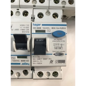 Aptomat chống giật 2 cực 80A Hager CD280B