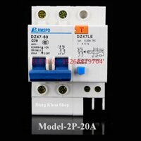 Aptomat chống giật 2P 20A