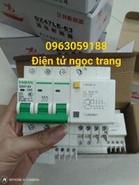 Aptomat  chống giật 3 pha C63A