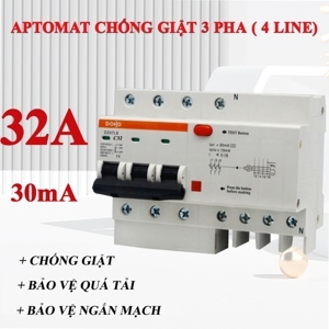 Aptomat chống giật 32A DOBO DZ47LE-88323P