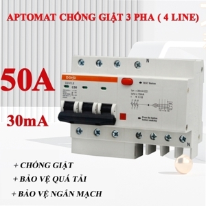 Aptomat chống giật 50A DOBO DZ47LE-88503P