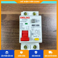 Aptomat chống giật DZ47sLE 2P C Thương Hiệu DELIXI  230V 10A/16A/20A/32A/40A