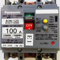Aptomat chống giật Panasonic 100A. dòng rò 30ma-500ma -cb chống giật -attomat,cầu dao tự động, chống rò,nhật bãi