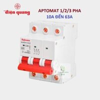 Aptomat DQHome 123 cực - 10A đến 63A - CB 1 pha - 2 pha -3 pha chính hãng Điện Quang - 1 cực - 10A