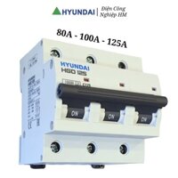 Aptomat MCB 3 Pha HGD125 Hyundai dòng 80A~125A Chính Hãng, Át Tô Mát Tép Cầu Dao Điện 3P Hyundai