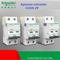 Aptomat schneider 2P 10A,16A, 20A, 25A, 32A, 40A, 63A - át cài schneider IC65N