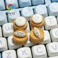 Apvti Bánh Bao Bun Keycaps, Chìa Khóa Nhỏ Đa Năng Bánh Bao Dễ Thương Nắp Bàn Phím, Sửa Đổi Bàn Phím DIY Trang Trí Thực Phẩm Bàn Phím Cơ Keycap Chữ Thập Trục