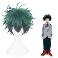 (Aqtocna) Anime My Hero Academia Izuku Midoriya Cosplay Wig Boku Hero Academia Academy Cosplay Hair Izuku Midoriya Deku Party Wigs * MỚI *