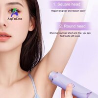 (Aqtocna) Máy cạo lông loại bỏ hai đầu dành cho nữ Dao cạo điện có thể sạc lại Máy cạo râu không đau nhẹ nhàng Máy cạo râu cho cơ thể Khu vực riêng tư * MỚI *