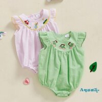 Aqua-baby Girls một mảnh thêu Golf cổ tròn tay áo bay một mảnh