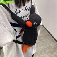 Aquabyte Chim Cánh Cụt Sang Trọng Túi Đen Quà Tặng Sinh Nhật Sang Trọng Ba Lô Hoạt Hình Cho Trẻ Em Đồ Chơi Mềm Túi Đeo Vai